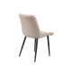 Καρέκλα Vitto μπεζ βελούδο-πόδι μαύρο μέταλλο 46x62x80