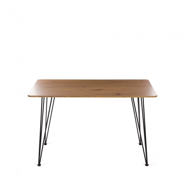 Τραπέζι Lino σε χρώμα sonoma-μαύρο μέταλλο 140x80x75