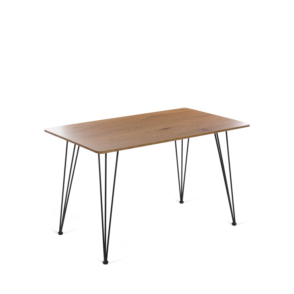 Τραπέζι Lino σε χρώμα sonoma-μαύρο μέταλλο 140x80x75