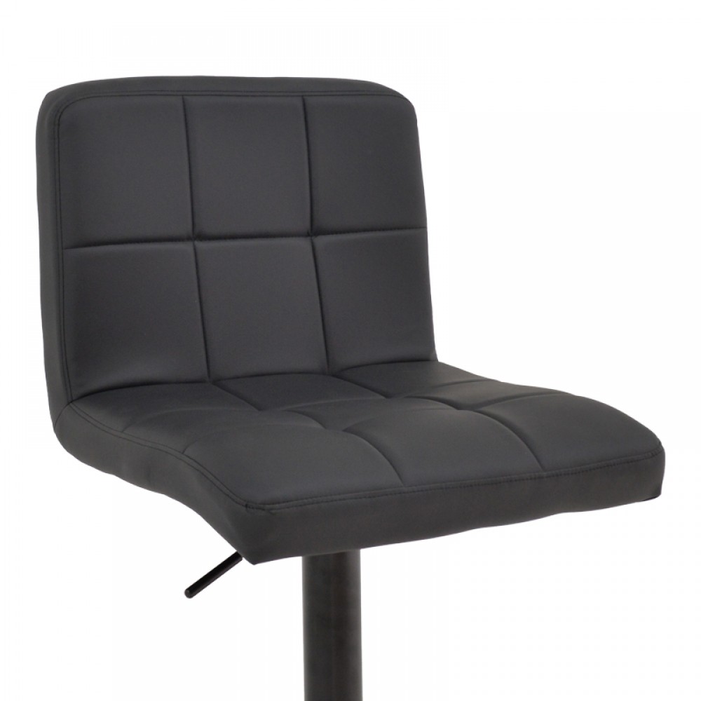 Σκαμπό μπαρ Rem πτυσσόμενο μαύρο pu-βάση μαύρο μέταλλο 44x44x112