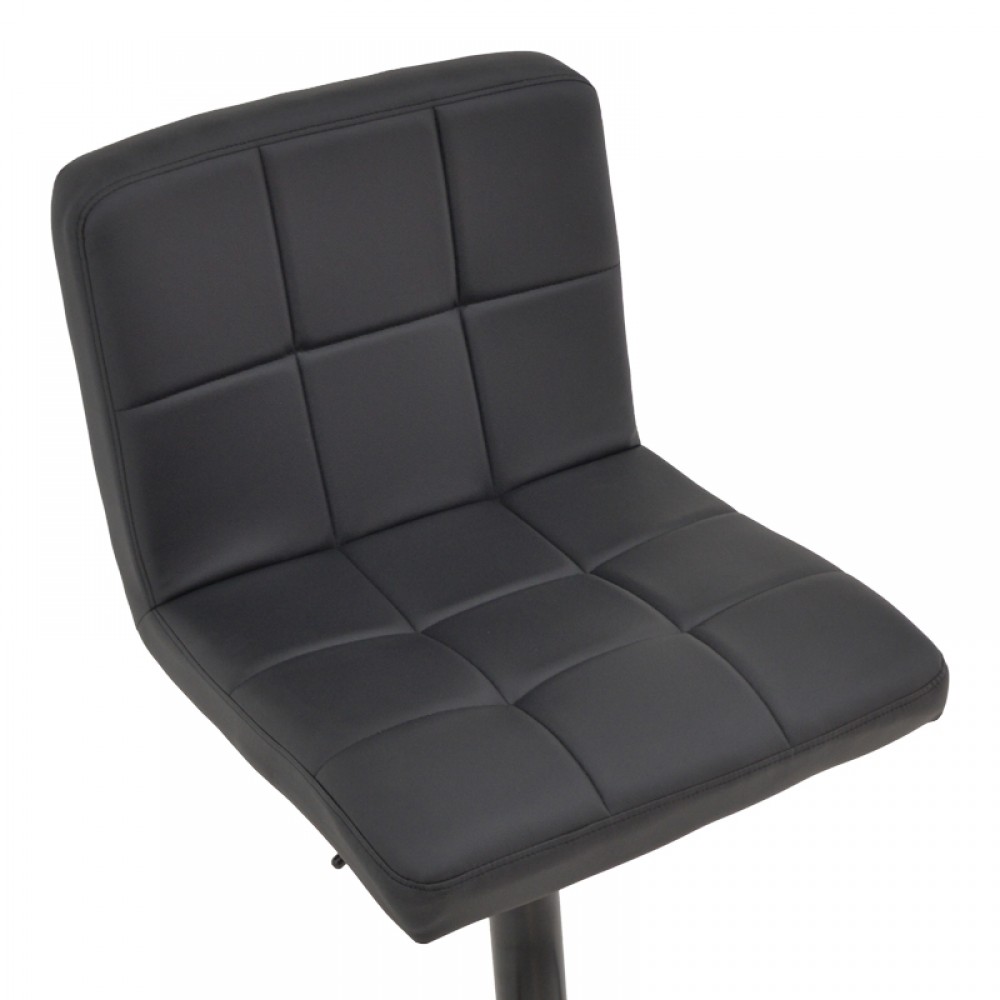 Σκαμπό μπαρ Rem πτυσσόμενο μαύρο pu-βάση μαύρο μέταλλο 44x44x112