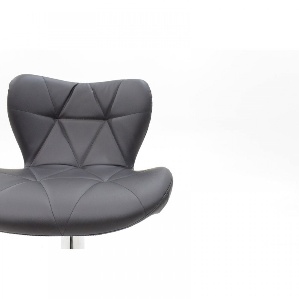 Σκαμπό μπαρ Lup pu σε μαύρο χρώμα σκελετός χρωμίου 46x47x90/111