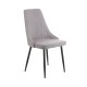 Καρέκλα Chris γκρι ύφασμα-πόδι μαύρο μέταλλο 49x55x85