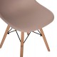 Καρέκλα Alta PP καπουτσίνο-φυσικό πόδι 46x50x82