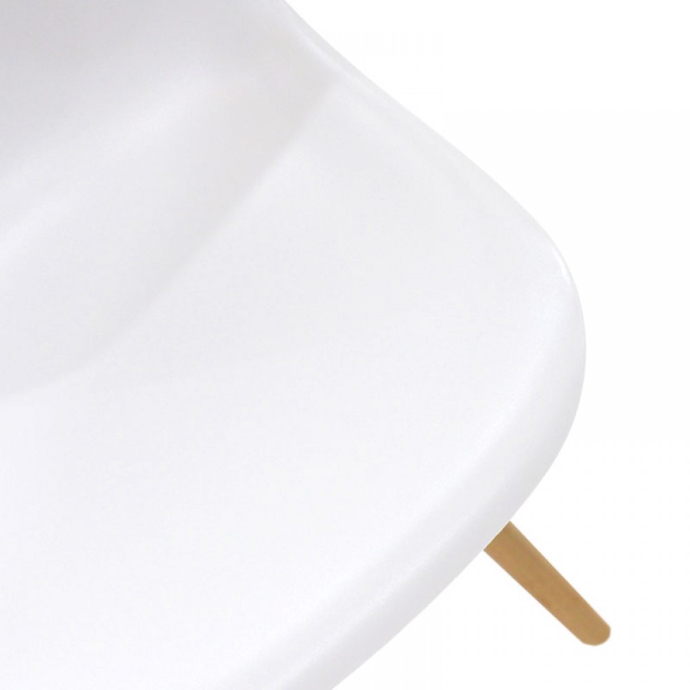 Καρέκλα Alta PP λευκό-φυσικό πόδι 46x50x82