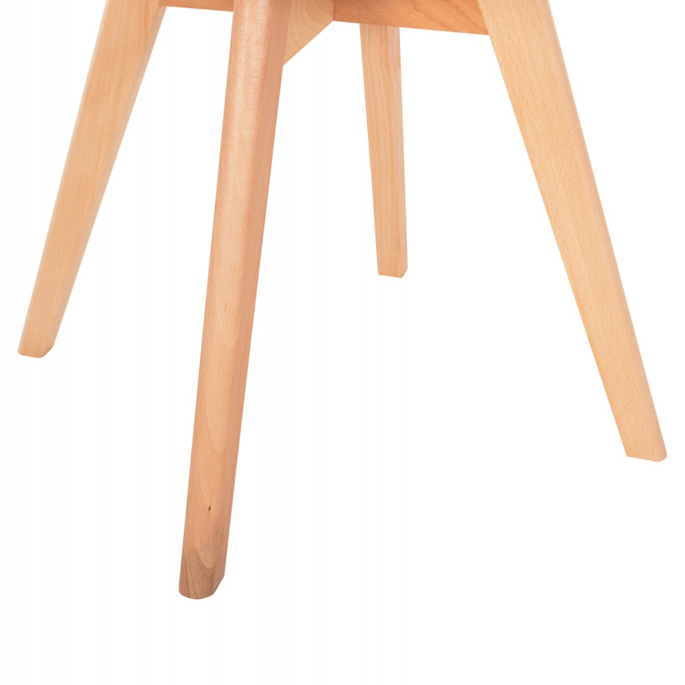 Καρέκλα Gast pp-pu σε cappuccino απόχρωση με ξύλινο πόδι σε φυσική απόχρωση 47x56,6x83