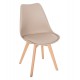 Καρέκλα Gast pp-pu σε cappuccino απόχρωση με ξύλινο πόδι σε φυσική απόχρωση 47x56,6x83