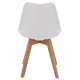 Καρέκλα Gast pp-pu σε λευκή απόχρωση με ξύλινο πόδι σε φυσική απόχρωση 47x56,6x83