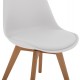 Καρέκλα Gast pp-pu σε λευκή απόχρωση με ξύλινο πόδι σε φυσική απόχρωση 47x56,6x83