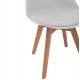 Καρέκλα Gast pp-pu σε λευκή απόχρωση με ξύλινο πόδι σε φυσική απόχρωση 47x56,6x83