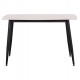Τραπέζι Rav λευκό μαρμάρου sintered stone-μαύρο μέταλλο 120x70x75