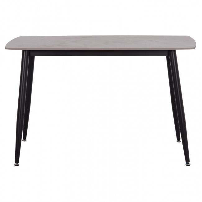 Τραπέζι Rav γκρι μαρμάρου sintered stone-μαύρο μέταλλο 120x70x75