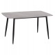 Τραπέζι Rav γκρι μαρμάρου sintered stone-μαύρο μέταλλο 140x80x75