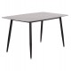 Τραπέζι Rav γκρι μαρμάρου sintered stone-μαύρο μέταλλο 140x80x75