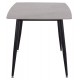 Τραπέζι Rav γκρι μαρμάρου sintered stone-μαύρο μέταλλο 140x80x75