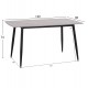 Τραπέζι Rav γκρι μαρμάρου sintered stone-μαύρο μέταλλο 140x80x75