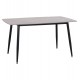 Τραπέζι Rav γκρι μαρμάρου sintered stone-μαύρο μέταλλο 140x80x75
