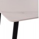 Τραπέζι Rav λευκό μαρμάρου sintered stone-μαύρο μέταλλο 160x90x75