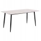 Τραπέζι Rav λευκό μαρμάρου sintered stone-μαύρο μέταλλο 160x90x75