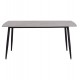 Τραπέζι Rav γκρι μαρμάρου sintered stone-μαύρο μέταλλο 160x90x75