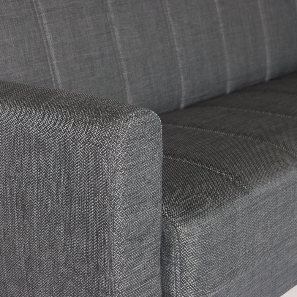 Καναπές-κρεβάτι με αποθηκευτικό χώρο τριθέσιος Milos γκρι ύφασμα 210x78x85
