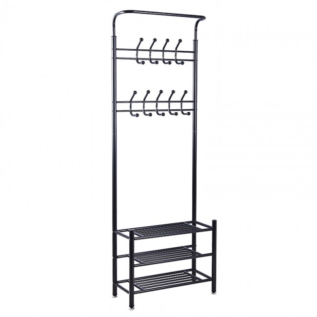 Έπιπλο εισόδου Πορτ Μαντώ Rica μέταλλο μαύρο 65x28x187