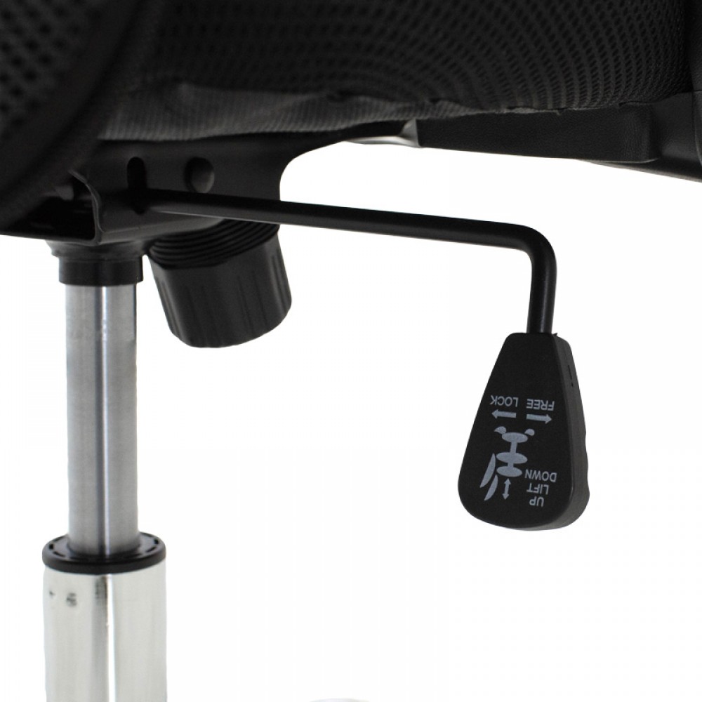 Καρέκλα γραφείου Lila ll με ύφασμα mesh σε μαύρη απόχρωση 61x59x109.5-123εκ