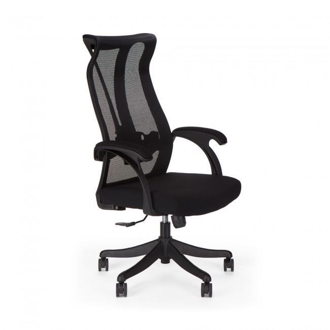 Καρέκλα γραφείου διευθυντή "MONE" ύφασμα mesh μαύρο 53x50x130