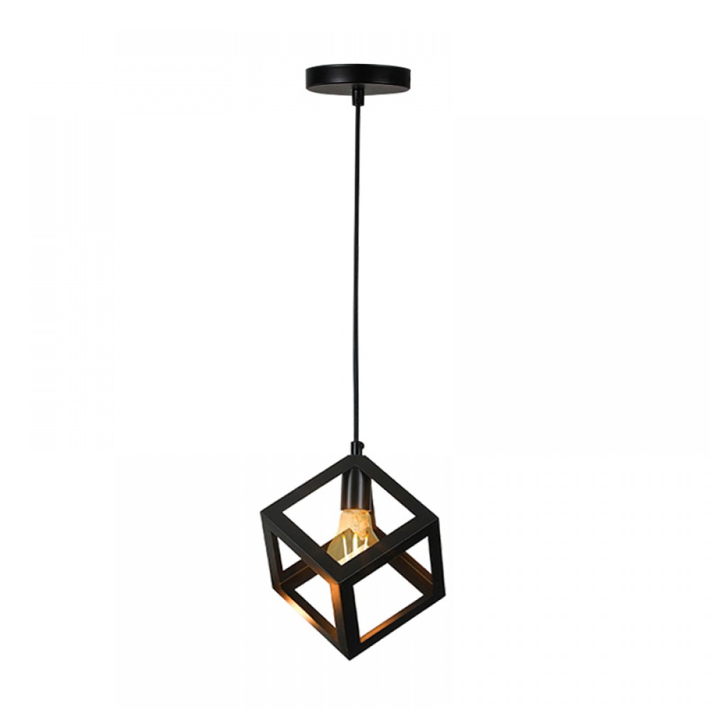 Φωτιστικό οροφής "Cub" μαύρο μέταλλο 22x28