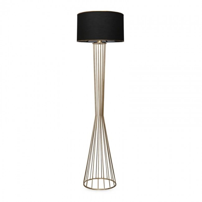 Φωτιστικό δαπέδου "Toro" Ε27 χρυσό-μαύρο Φ38x155