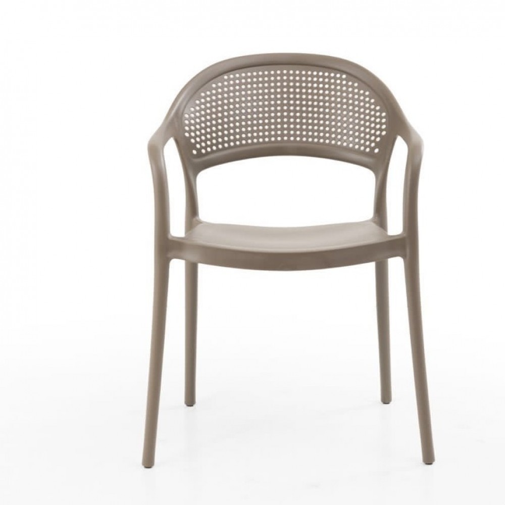 Πολυθρόνα Paros pp σε cappuccino απόχρωση 57x50x80