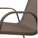 Πολυθρόνα κήπου "Roby" μέταλλο σκούρo καφέ-textilene καφέ 55x75x95