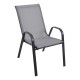 Πολυθρόνα κήπου "Roby" μέταλλο γκρι-textilene γκρι 55x75x95