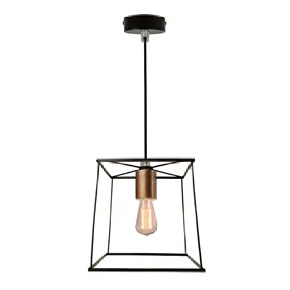 Φωτιστικό μονόφωτο "AGATHA" από μέταλλο σε χρώμα μαύρο 20x110