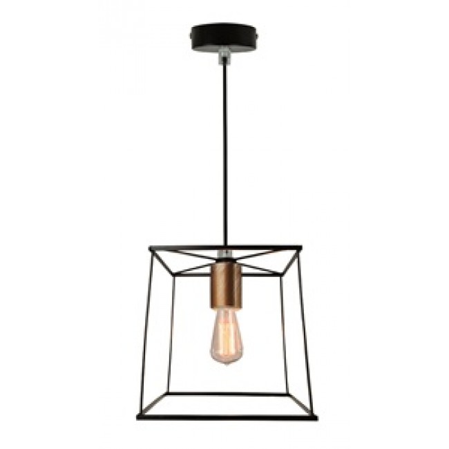 Φωτιστικό μονόφωτο "AGATHA" από μέταλλο σε χρώμα μαύρο 20x110