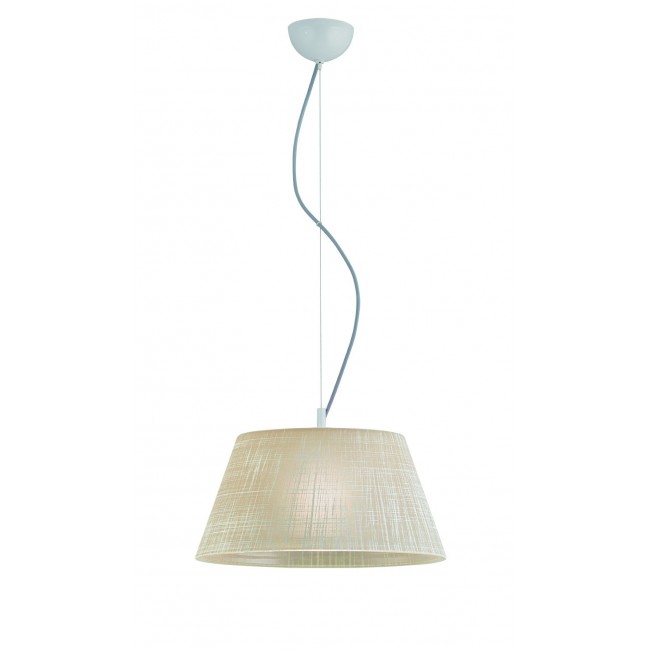 Μονόφωτο φωτιστικό "ESTER" από γυαλί σε μπεζ χρώμα 37x110