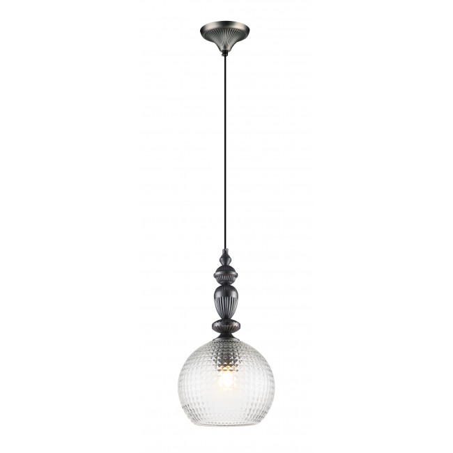 Μονόφωτο φωτιστικό "TALISA" γυάλινο διάφανο 20x160