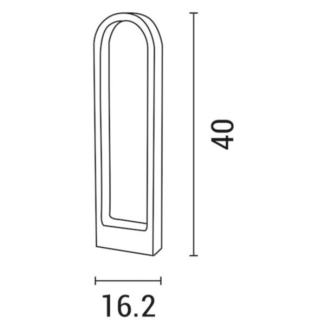 Κολωνάκι οβάλ "ARTE ILLUMINA" 7W/IP65/3000K απο αλουμίνιο σε μαύρο χρώμα 16,2x5,7x40