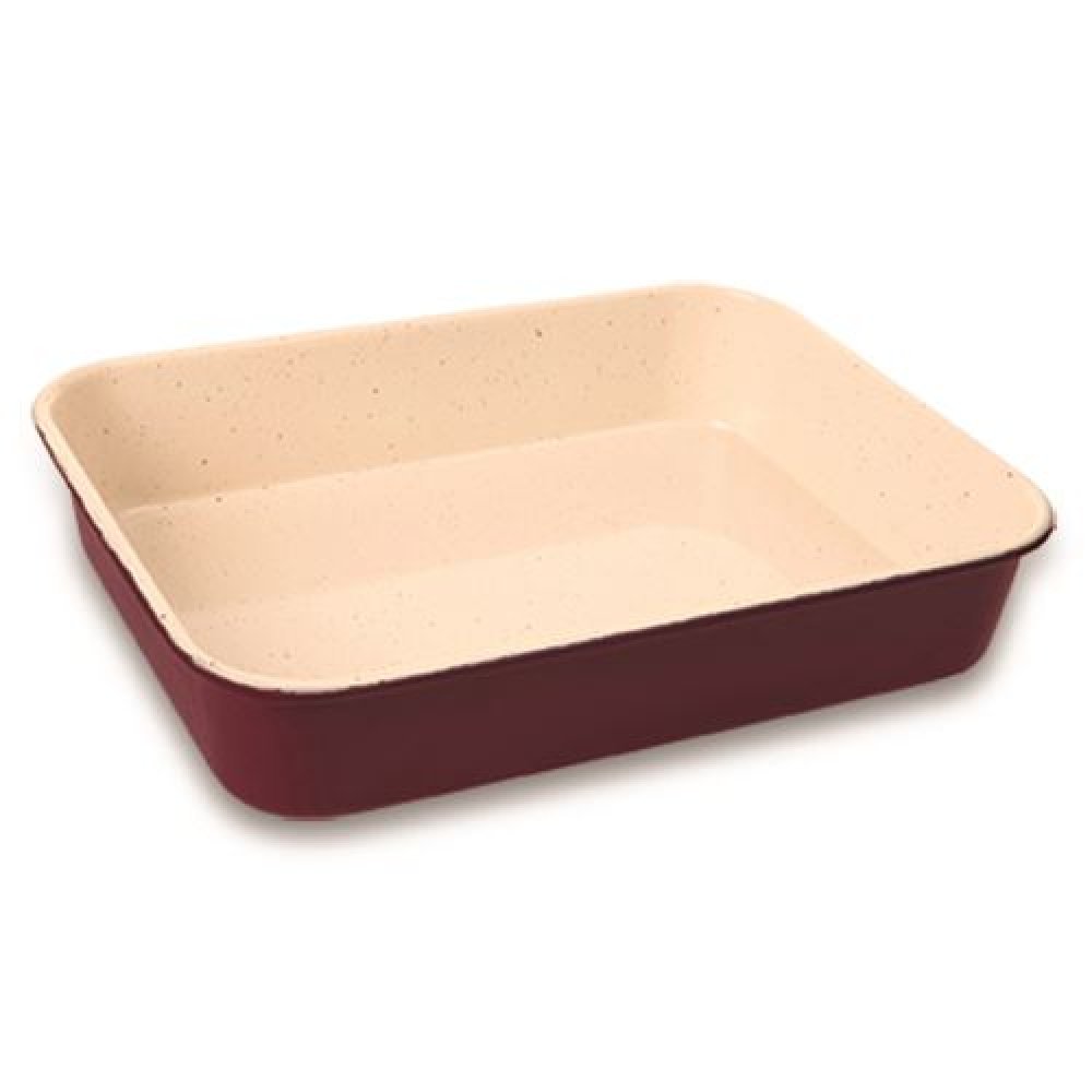 Κεραμικό αντικολλητικό "NAVA" ορθογώνιο ατσάλινο ταψί 0.6mm Υ7x28x40cm