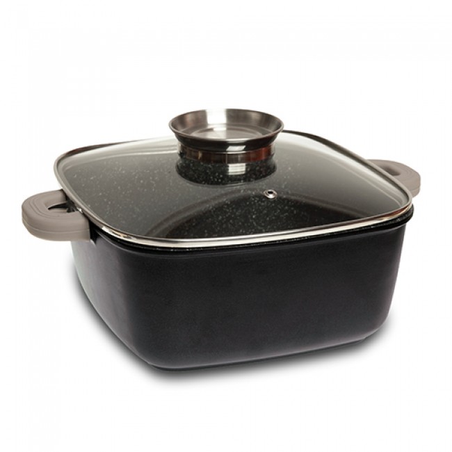 Τετράγωνη κατσαρόλα-γάστρα "NAVA" με αντικολλητική επίστρωση stone 20cm