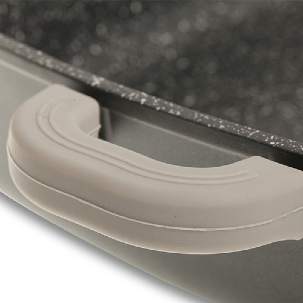 Τετράγωνη ημίχυτρα-γάστρα "NAVA"με αντικολλητική επίστρωση stone 28cm