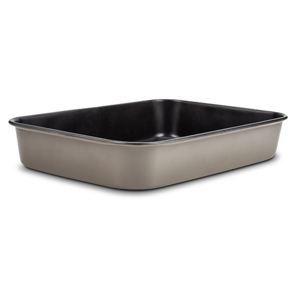 Αντικολλητικό ορθογώνιο "NAVA" ατσάλινο ταψί 0.6mm Υ7x40x28cm