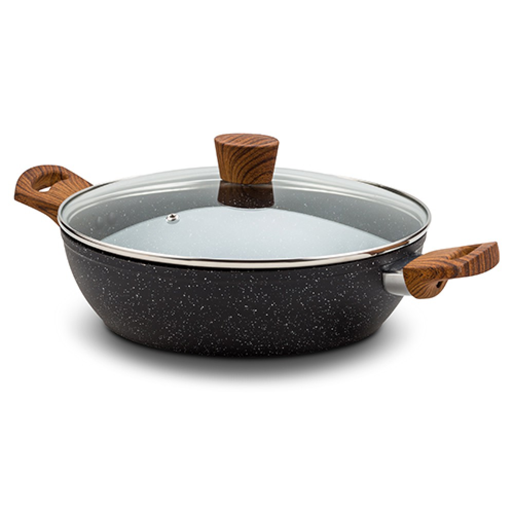 Ημίχυτρα "NATURE" από αλουμίνιο με αντικολλητική επίστρωση 28cm