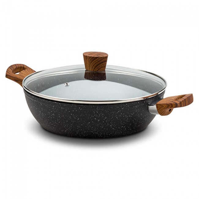 Ημίχυτρα "NATURE" από αλουμίνιο με αντικολλητική επίστρωση 28cm