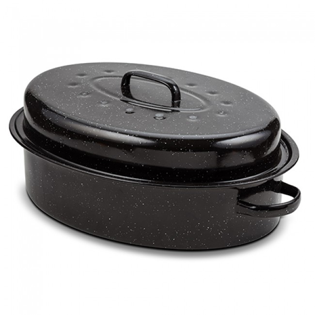 Γάστρα οβάλ με εμαγιέ επίστρωση 42x32x19