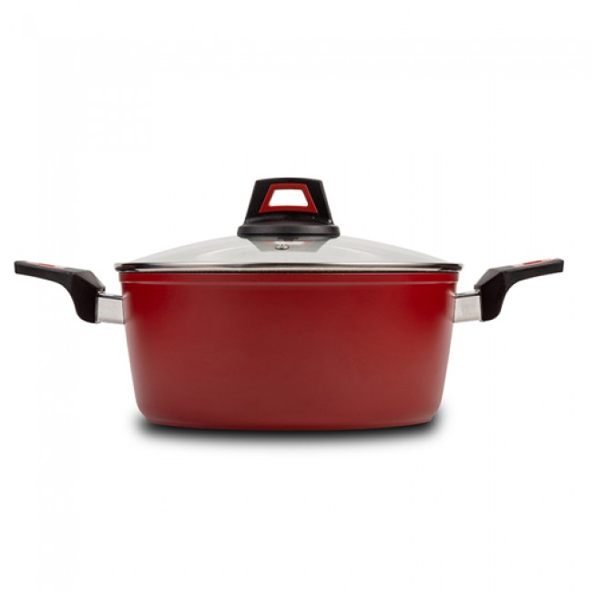 Κατσαρόλα "TAURUS" με καπάκι και αντικολλητική επίστρωση stone 24cm