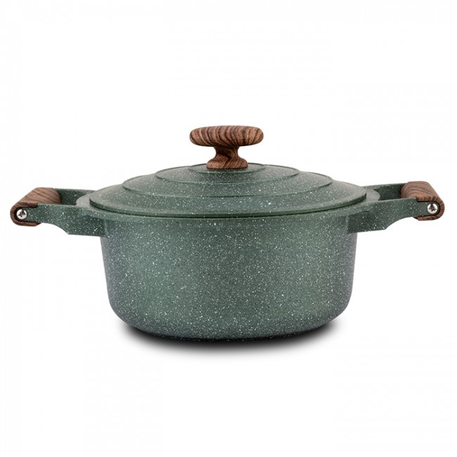 Κατσαρόλα "ΩMEGA" με καπάκι και αντικολλητική επίστρωση stone 20cm