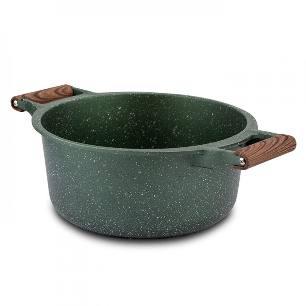 Κατσαρόλα "ΩMEGA" με καπάκι και αντικολλητική επίστρωση stone 24cm