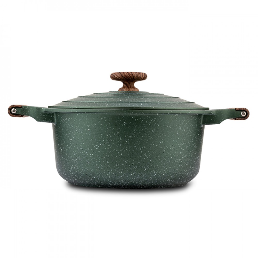 Κατσαρόλα "ΩMEGA" με καπάκι και αντικολλητική επίστρωση stone 28cm