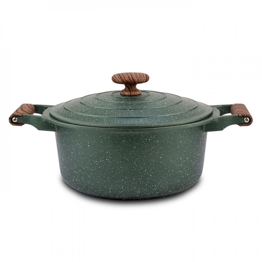 Κατσαρόλα "ΩMEGA" με καπάκι και αντικολλητική επίστρωση stone 28cm